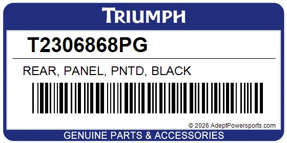 Triumph T2306868PG Rear, Panel, Pntd, Black