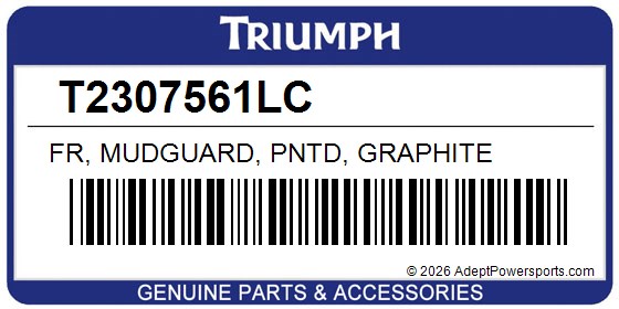 Triumph T2307561LC Fr, Mudguard, Pntd, Graphite