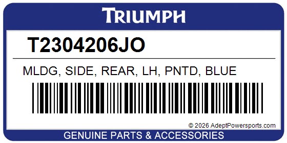 Triumph T2304206JO Mldg, Side, Rear, Lh, Pntd, Blue