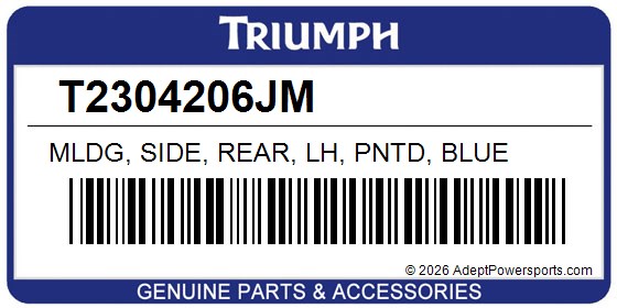 Triumph T2304206JM Mldg, Side, Rear, Lh, Pntd, Blue
