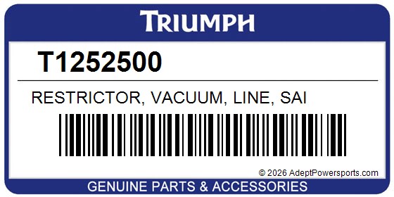 Triumph T1252500 Restrictor, Vacuum, Line, Sai