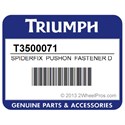 Triumph T3500071 Spiderfix Pushon Fastener Dia3