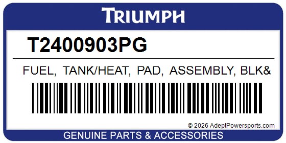 Triumph T2400903PG Fuel, Tank/Heat, Pad, Assembly, Blk&Ye