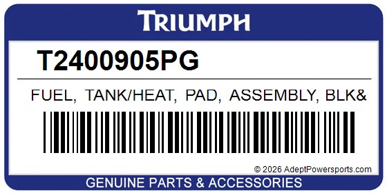 Triumph T2400905PG Fuel, Tank/Heat, Pad, Assembly, Blk&Re