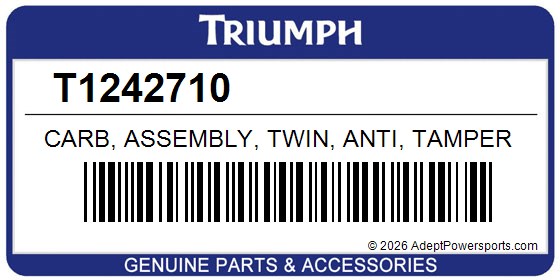 Triumph T1242710 Carb, Assembly, Twin, Anti, Tamper