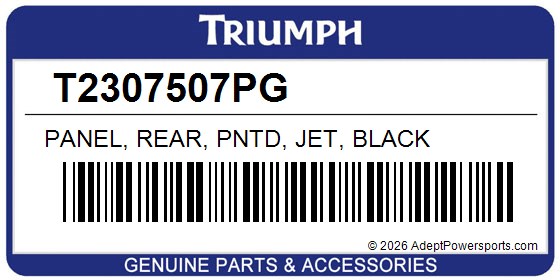 Triumph T2307507PG Panel, Rear, Pntd, Jet, Black