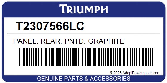 Triumph T2307566LC Panel, Rear, Pntd, Graphite
