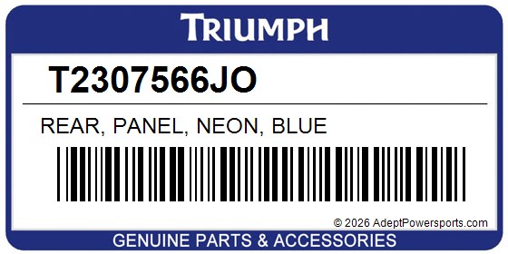 Triumph T2307566JO Rear, Panel, Neon, Blue