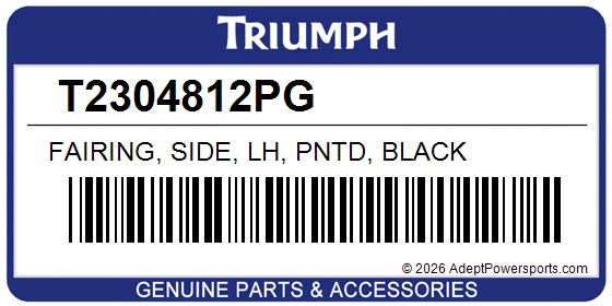 Triumph T2304812PG Fairing, Side, Lh, Pntd, Black