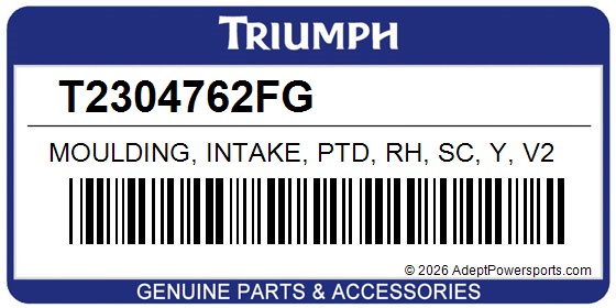 Triumph T2304762FG Moulding, Intake, Ptd, Rh, Sc, Y, V2