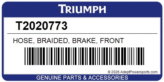 Triumph T2020773 Hose, Braided, Brake, Front
