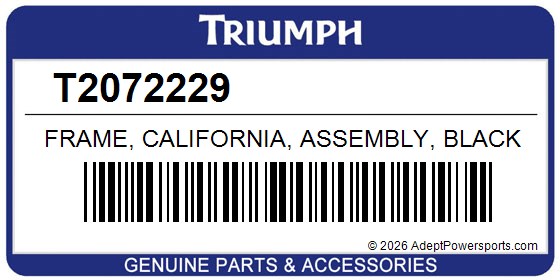 Triumph T2072229 Frame, California, Assembly, Black