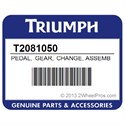 Triumph T2081050 Pedal, Gear, Change, Assembly, Folding