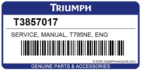 Triumph T3857017 Service, Manual, T795ne, Eng