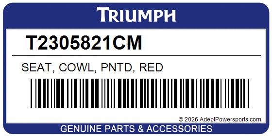 Triumph T2305821CM Seat, Cowl, Pntd, Red