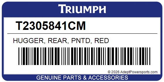 Triumph T2305841CM Hugger, Rear, Pntd, Red