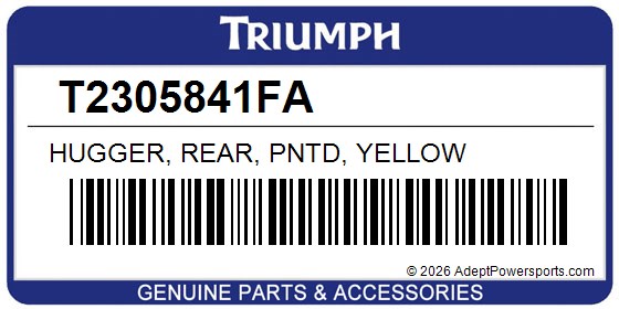 Triumph T2305841FA Hugger, Rear, Pntd, Yellow