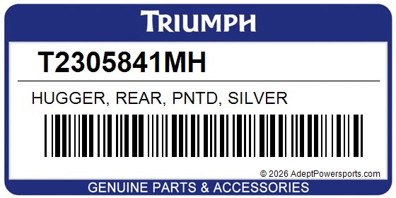 Triumph T2305841MH Hugger, Rear, Pntd, Silver