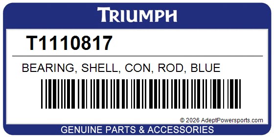 Triumph T1110817 Bearing, Shell, Con, Rod, Blue