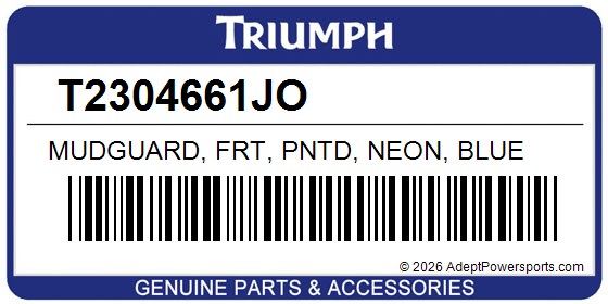 Triumph T2304661JO Mudguard, Frt, Pntd, Neon, Blue