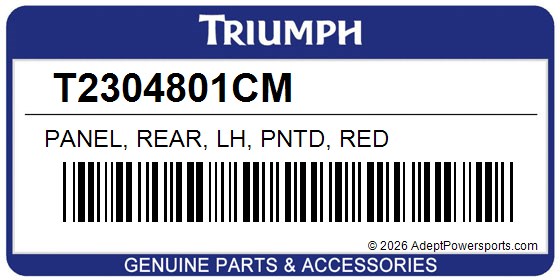 Triumph T2304801CM Panel, Rear, Lh, Pntd, Red