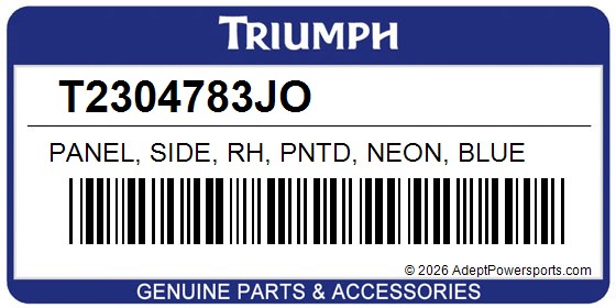 Triumph T2304783JO Panel, Side, Rh, Pntd, Neon, Blue