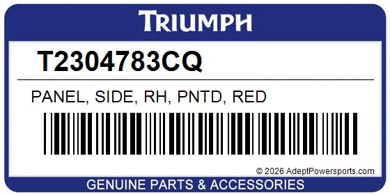 Triumph T2304783CQ Panel, Side, Rh, Pntd, Red