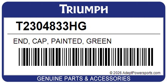 Triumph T2304833HG End, Cap, Painted, Green