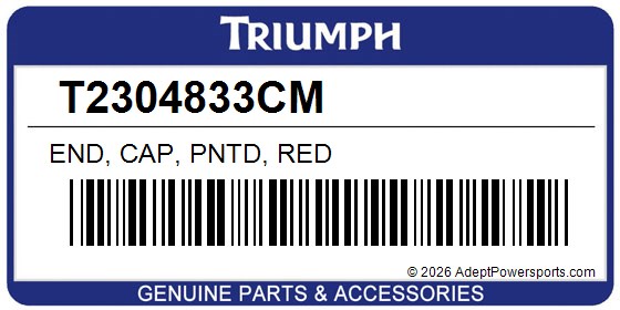 Triumph T2304833CM End, Cap, Pntd, Red
