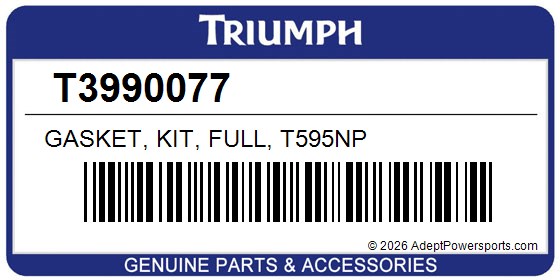 Triumph T3990077 Gasket, Kit, Full, T595np