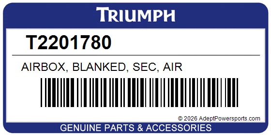Triumph T2201780 Airbox, Blanked, Sec, Air
