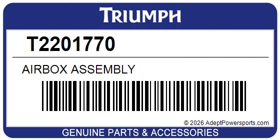 Triumph T2201770 Airbox Assembly