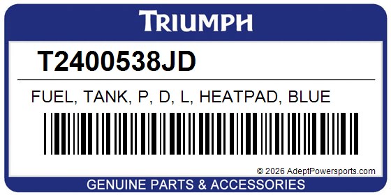 Triumph T2400538JD Fuel, Tank, P, D, L, Heatpad, Blue