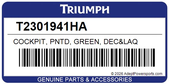 Triumph T2301941HA Cockpit, Pntd, Green, Dec&Laq