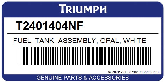 Triumph T2401404NF Fuel, Tank, Assembly, Opal, White