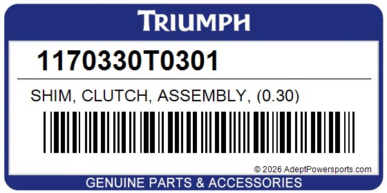 Triumph 1170330T0301 Shim, Clutch, Assembly, (0.30)