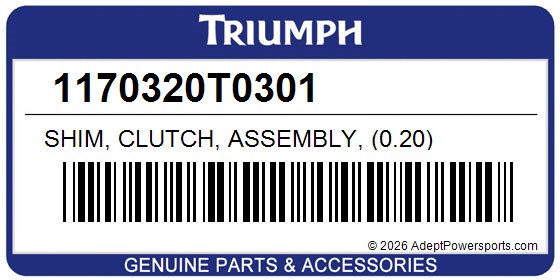 Triumph 1170320T0301 Shim, Clutch, Assembly, (0.20)