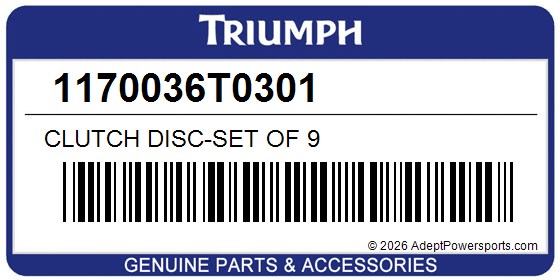 Triumph 1170036T0301 Clutch Disc-Set Of 9