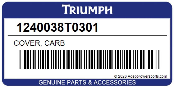 Triumph 1240038T0301 Cover, Carb