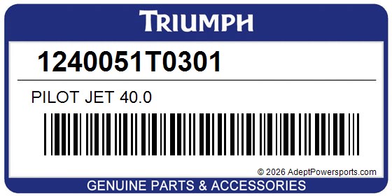 Triumph 1240051T0301 Pilot Jet 40.0