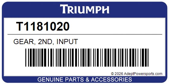 Triumph T1181020 Gear, 2Nd, Input