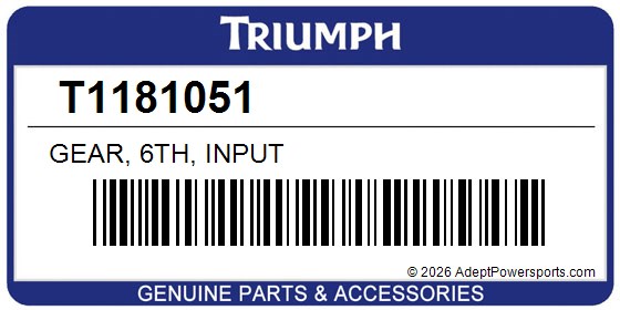 Triumph T1181051 Gear, 6Th, Input