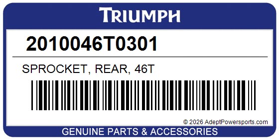 Triumph 2010046T0301 Sprocket, Rear, 46T