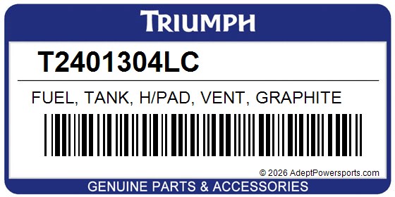 Triumph T2401304LC Fuel, Tank, H/Pad, Vent, Graphite