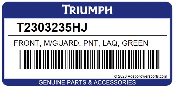 Triumph T2303235HJ Front, M/Guard, Pnt, Laq, Green