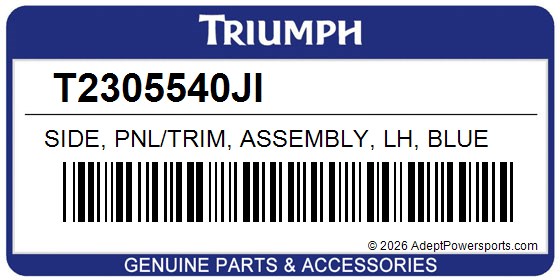 Triumph T2305540JI Side, Pnl/Trim, Assembly, Lh, Blue