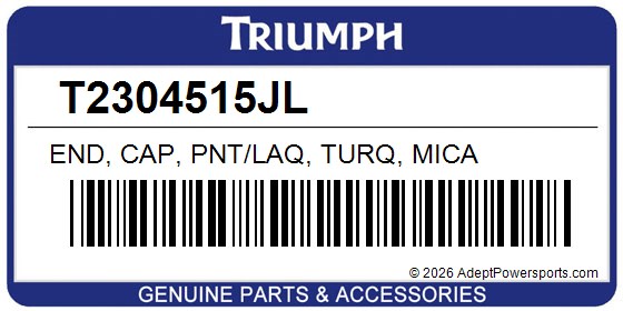 Triumph T2304515JL End, Cap, Pnt/Laq, Turq, Mica