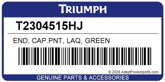 Triumph T2304515HJ End, Cap.Pnt, Laq, Green