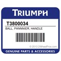 Triumph T3800034 Ball, Pannnier, Handle