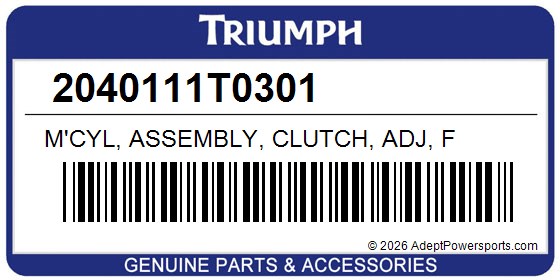 Triumph 2040111T0301 M'cyl, Assembly, Clutch, Adj, F